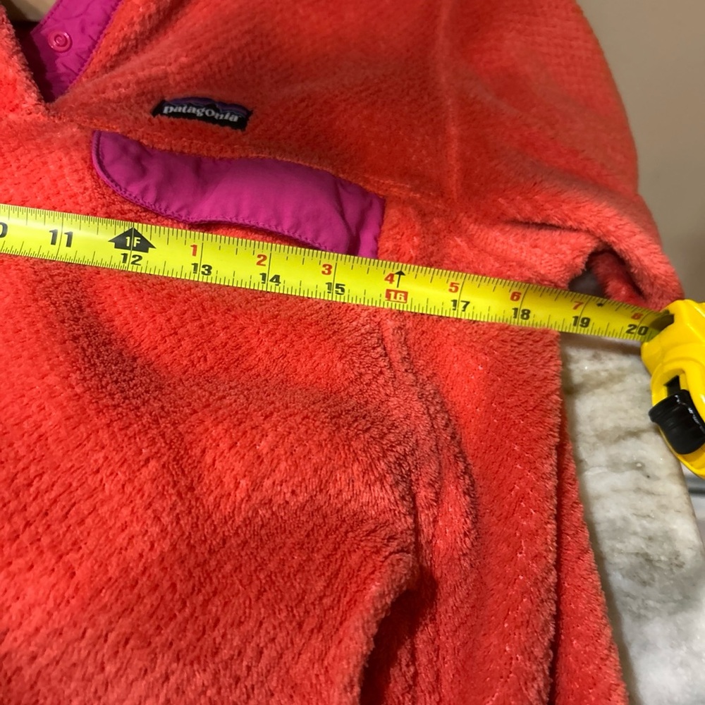 Patagonia Polartec Re-tool Half Snap Pullover Womens Sherpa Retro Y2k Orange - Picture 3 of 8